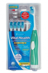 Brushpoint Vital Health Rechargeable Power Oral Care System, Green