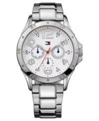Timeless. Iconic. Tommy Hilfiger. This classic watch design features a multifunctional dial and colorful accents. Timeless. Iconic. Tommy Hilfiger. This classic watch design features a multifunctional dial and colorful accents.
