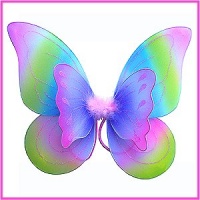 Double Layered Rainbow Fairy Princess Butterfly Costume Dress-up Wings w/ Pink, Purple, Blue & Green Best Rainbow Fairy Wings Double Layered Rainbow Fairy Princess Butterfly Costume Dress-up Wings w/ Pink, Purple, Blue & Green Best Rainbow Fairy Wings