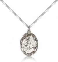 Genuine IceCarats Designer Jewelry Gift Sterling Silver St. Elizabeth Of The Visitation Pe 3/4 X 1/2 Inch With 18 Inch Sterling Silver Lite Curb Chain. Made In Usa. Genuine IceCarats Designer Jewelry Gift Sterling Silver St. Elizabeth Of The Visitation Pe 3/4 X 1/2 Inch With 18 Inch Sterling Silver Lite Curb Chain. Made In Usa.