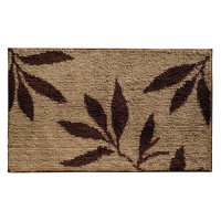 InterDesign Design Leaves Rug, Brown/Tan, 34 Inch X 21 Inch InterDesign Design Leaves Rug, Brown/Tan, 34 Inch X 21 Inch