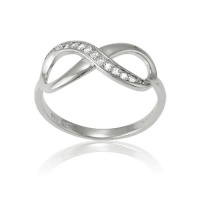 Sterling Silver White Topaz Infinity Figure 8 Ring. Available in sizes 5 - 6 - 7 - 8 - 9 - 10 Sterling Silver White Topaz Infinity Figure 8 Ring. Available in sizes 5 - 6 - 7 - 8 - 9 - 10