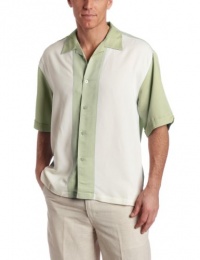Cubavera Men's Short Sleeve Pieced Bedford Cord Camp Shirt Cubavera Men's Short Sleeve Pieced Bedford Cord Camp Shirt