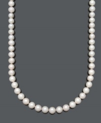 A simple strand of pearls exudes effortless elegance. Belle de Mer necklace features AA+ cultured freshwater pearls (11-12 mm) with a 14k gold clasp. Approximate length: 22 inches. A simple strand of pearls exudes effortless elegance. Belle de Mer necklace features AA+ cultured freshwater pearls (11-12 mm) with a 14k gold clasp. Approximate length: 22 inches.