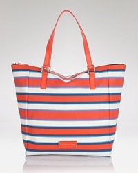 Daytime style gets a dose of high-impact stripes with this embossed rubber tote from MARC BY MARC JACOBS. Ideal for a girl on the go, it's a durable take on designer. Daytime style gets a dose of high-impact stripes with this embossed rubber tote from MARC BY MARC JACOBS. Ideal for a girl on the go, it's a durable take on designer.