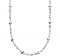 Giani Bernini Sterling Silver Necklace, 16 Small Bead Singapore Chain Giani Bernini Sterling Silver Necklace, 16 Small Bead Singapore Chain