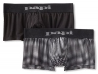 Papi Men's 2 Pack Ombre Dot Brazilian, Black/Grey, Small Papi Men's 2 Pack Ombre Dot Brazilian, Black/Grey, Small