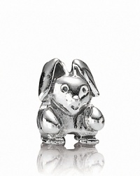 PANDORA's sterling silver bunny charm is a sweet harbinger of spring. PANDORA's sterling silver bunny charm is a sweet harbinger of spring.