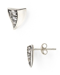 Inspired by floral thorns, this pair of white sapphire adorned stud earrings from Elizabeth and James are an edgy yet feminine choice. Wear them to punctuate every look. Inspired by floral thorns, this pair of white sapphire adorned stud earrings from Elizabeth and James are an edgy yet feminine choice. Wear them to punctuate every look.