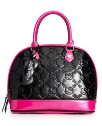 Featuring the fabulous iconic feline, this logo-embossed bag by Hello Kitty is absolute purr-fection. Gorgeously glossy and accented with signature detailing, it's the ultimate fashionista find. Featuring the fabulous iconic feline, this logo-embossed bag by Hello Kitty is absolute purr-fection. Gorgeously glossy and accented with signature detailing, it's the ultimate fashionista find.