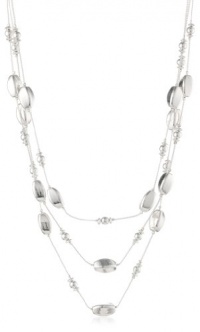 Kenneth Cole New York Shiny Metals Shiny Silver Geometric Bead Illusion Necklace, 23 Kenneth Cole New York Shiny Metals Shiny Silver Geometric Bead Illusion Necklace, 23