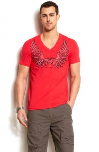Armani Exchange Mens Eagle Wing Slub Tee Armani Exchange Mens Eagle Wing Slub Tee