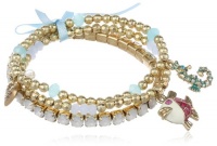 Betsey Johnson Jewels of the Sea Sea Horse and Fish Charm Stretch Bracelet Set, 7.5 Betsey Johnson Jewels of the Sea Sea Horse and Fish Charm Stretch Bracelet Set, 7.5
