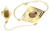 House of Harlow 1960 Gold-Plated Smokey Double Diamond-Shaped Hand Piece