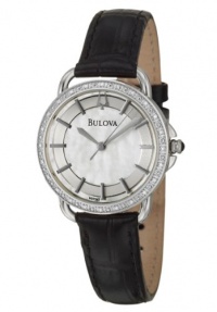 Bulova Women's 96R147 Diamond Leather strap Watch Bulova Women's 96R147 Diamond Leather strap Watch