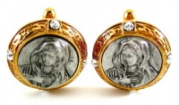 The Vatican Library Collection® Gold-Tone and Silver-Tone Mary Cufflinks The Vatican Library Collection® Gold-Tone and Silver-Tone Mary Cufflinks