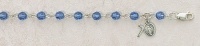 Tanzanite Sterling Silver Swarovski Crystal Baby Birthstone 5MM Rosary Bracelet 5 Length Tanzanite Sterling Silver Swarovski Crystal Baby Birthstone 5MM Rosary Bracelet 5 Length