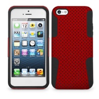 Fosmon HYBO Series Mesh Design Hybrid Case for Apple iPhone 5 - Red - Black Fosmon HYBO Series Mesh Design Hybrid Case for Apple iPhone 5 - Red - Black