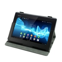 Evecase Premium 360 Leather Cover Case with Stand Function for Sony Xperia Tablet S 9.4-Inch Android Tablet - Black Evecase Premium 360 Leather Cover Case with Stand Function for Sony Xperia Tablet S 9.4-Inch Android Tablet - Black