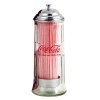 Coca-Cola Glass Straw Jar Dispenser Coke