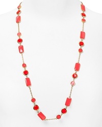 Inject a bold pop of color to outfits with kate spade new york's extra-long scattered necklace, featuring a smattering of boldly hued stones. Inject a bold pop of color to outfits with kate spade new york's extra-long scattered necklace, featuring a smattering of boldly hued stones.