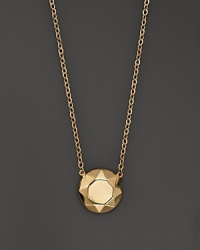 14K Yellow Gold Faceted Dome Necklace, 17 14K Yellow Gold Faceted Dome Necklace, 17