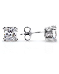 Cut in a graphic shape, Crislu's faceted cubic zirconia earrings showcase the bold beauty of these gems. Wear these studs to give every look a timeless flash of sparkle. Cut in a graphic shape, Crislu's faceted cubic zirconia earrings showcase the bold beauty of these gems. Wear these studs to give every look a timeless flash of sparkle.
