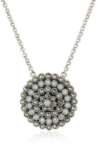 Judith Jack Starlight Sterling Silver, Marcasite and Cubic Zirconia Round Pendant Necklace Judith Jack Starlight Sterling Silver, Marcasite and Cubic Zirconia Round Pendant Necklace