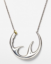 Elizabeth and James spin the natural into a notice-me necklace. Wear the gold-tipped antler pendant with minimalist separates to work an earthy edge. Elizabeth and James spin the natural into a notice-me necklace. Wear the gold-tipped antler pendant with minimalist separates to work an earthy edge.