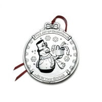 Wallace 2012 Silver Plated Snowman Ornament, 1st Edition Wallace 2012 Silver Plated Snowman Ornament, 1st Edition