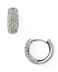 When your look calls for instant glitz, grab MICHAEL Michael Kors' silver crystal earrings. Sized right for day or night, the luxe loops work through last-minute wardrobe changes. When your look calls for instant glitz, grab MICHAEL Michael Kors' silver crystal earrings. Sized right for day or night, the luxe loops work through last-minute wardrobe changes.