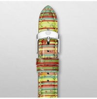 Michele Tropical Fashion Patent 16 mm Strap 16AA350142 Michele Tropical Fashion Patent 16 mm Strap 16AA350142