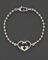 From the Love Britt collection, a beautifully-crafted sterling silver heart bracelet. Designed by Gucci. From the Love Britt collection, a beautifully-crafted sterling silver heart bracelet. Designed by Gucci.