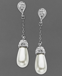 Sweet elegance. These polished crystal drop earrings by Kaleidoscope reflect when they catch the light. Crafted in sterling silver with Swarovski Elements. Approximate drop: 1-1/2 inches. Sweet elegance. These polished crystal drop earrings by Kaleidoscope reflect when they catch the light. Crafted in sterling silver with Swarovski Elements. Approximate drop: 1-1/2 inches.
