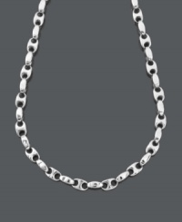 Curb your look in sophisticated style. Men's necklace features a solid stainless steel chain featuring a crafty round link. Approximate length: 24 inches. Curb your look in sophisticated style. Men's necklace features a solid stainless steel chain featuring a crafty round link. Approximate length: 24 inches.