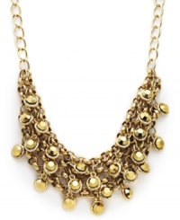 INC International Concepts goes for the gold motif with its bib necklace. Crafted from 12k gold-plated mixed metal, the necklace is also accented with gold-tone glass stones. Approximate length: 18 inches + 2 inch extender. Approximate drop: 2 inches. INC International Concepts goes for the gold motif with its bib necklace. Crafted from 12k gold-plated mixed metal, the necklace is also accented with gold-tone glass stones. Approximate length: 18 inches + 2 inch extender. Approximate drop: 2 inches.