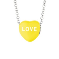 Sweetheart Jewelry Sterling Silver 10mm Colored Enamel Heart Pendant Necklace Sweetheart Jewelry Sterling Silver 10mm Colored Enamel Heart Pendant Necklace