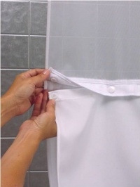 Hookless Snap-In Fabric Liner for Shower Curtains, 70 by 54-Inch, White Hookless Snap-In Fabric Liner for Shower Curtains, 70 by 54-Inch, White