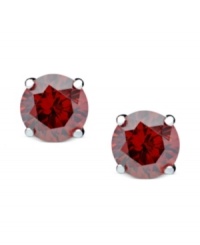 Celebrate your favorite month of the year with these July birthstone earrings by CRISLU. Stud earrings feature round-cut, ruby-colored cubic zirconias (3 ct. t.w.) set in sterling silver with a platinum finish. Approximate diameter: 1/4 inch. Celebrate your favorite month of the year with these July birthstone earrings by CRISLU. Stud earrings feature round-cut, ruby-colored cubic zirconias (3 ct. t.w.) set in sterling silver with a platinum finish. Approximate diameter: 1/4 inch.