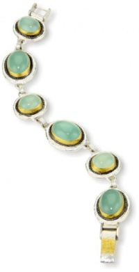 GURHAN Gaunlet Soft Dark, White Silver with Gold Chalcedony Bracelet GURHAN Gaunlet Soft Dark, White Silver with Gold Chalcedony Bracelet