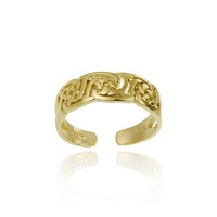 18K Gold Over Sterling Silver Irish Celtic Knot Toe Ring 18K Gold Over Sterling Silver Irish Celtic Knot Toe Ring