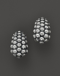 Wonderfully textured sterling silver clip earrings from Lagos' Signature Caviar collection. Wonderfully textured sterling silver clip earrings from Lagos' Signature Caviar collection.