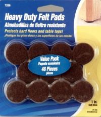 Waxman 4728695N 1-Inch Self-Stick Round Felt Pads Value Pack, Brown Waxman 4728695N 1-Inch Self-Stick Round Felt Pads Value Pack, Brown