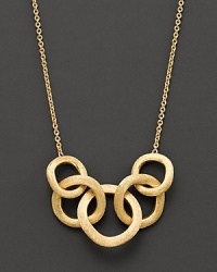 Gleaming 18K gold link necklace from Marco Bicego's Jaipur Links collection. Gleaming 18K gold link necklace from Marco Bicego's Jaipur Links collection.