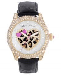 You heart will go aflutter for this shimmering watch from Betsey Johnson.