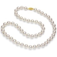 14k Yellow Gold 7-8mm White Japanese Saltwater Akoya Pearl High Luster Necklace 18 Length, AAA Quality. 14k Yellow Gold 7-8mm White Japanese Saltwater Akoya Pearl High Luster Necklace 18 Length, AAA Quality.