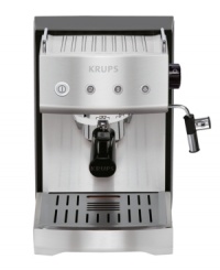 Precision is yours with this programmable espresso machine that expertly compresses coffee automatically for full-bodied taste time and time again. Top your drink off with frothy milk made in quick and mess free with the auto cappuccino function. 1-year warranty. Model XP5280. Precision is yours with this programmable espresso machine that expertly compresses coffee automatically for full-bodied taste time and time again. Top your drink off with frothy milk made in quick and mess free with the auto cappuccino function. 1-year warranty. Model XP5280.