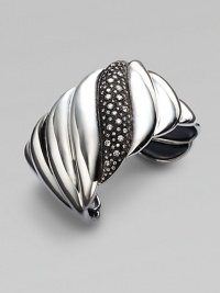 From the Midnight Melange Collection. A sculpted sterling silver cuff with diamond pavé accents.Diamonds, 1.73 tcw Sterling silver Width, about 1½ Imported From the Midnight Melange Collection. A sculpted sterling silver cuff with diamond pavé accents.Diamonds, 1.73 tcw Sterling silver Width, about 1½ Imported
