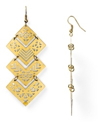 Get on point. This pair of ornately cut earrings from Aqua will sharpen every look, flaunting a dramatic, linear design and on-trend cut-out detailing. Get on point. This pair of ornately cut earrings from Aqua will sharpen every look, flaunting a dramatic, linear design and on-trend cut-out detailing.