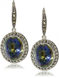 Judith Jack Moorea Sterling Silver, Marcasite and Mystic Quartz Drop Earrings Judith Jack Moorea Sterling Silver, Marcasite and Mystic Quartz Drop Earrings